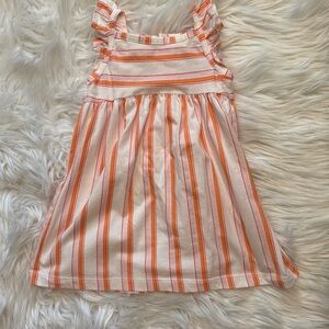 Carter’s Baby Girl Striped Orange and White Dress Size 18 Months